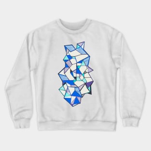 Blue abstract geometric COOL Crewneck Sweatshirt